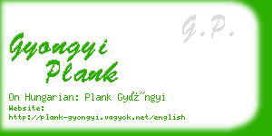 gyongyi plank business card